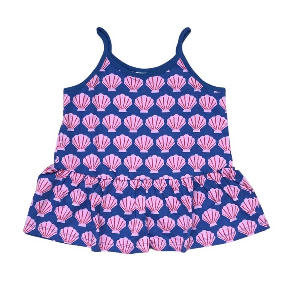 NWT Hanna Andersson Seashell Peplum Tank Top